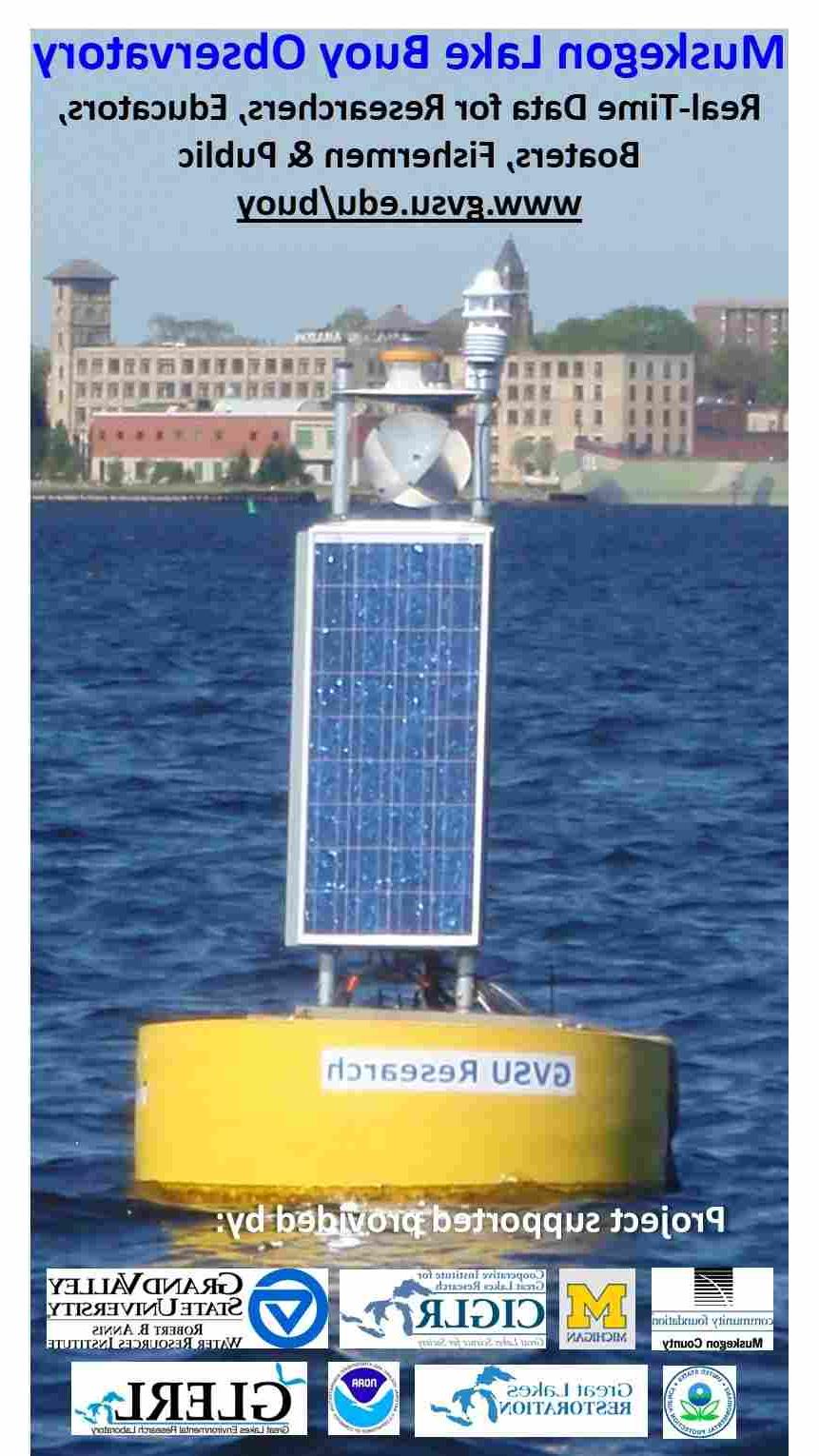 The Muskegon Lake Observatory Buoy with website www.博天堂官方.edu/buoy 和 project funders